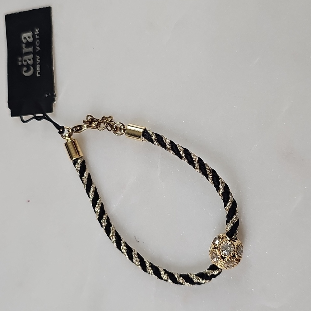 Cara New York Black And Goldtone Braided Bracelet